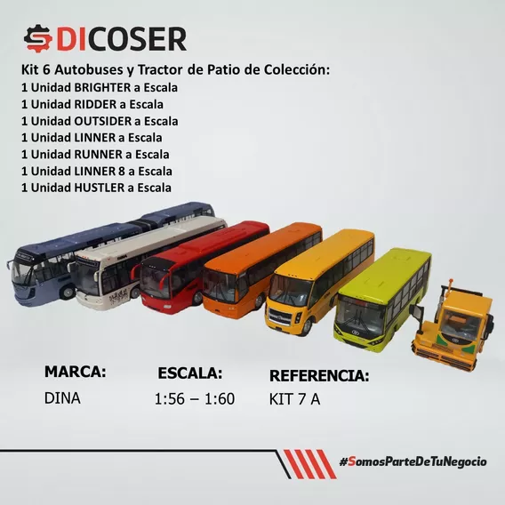 Autobuses A Escala (kit 7 A - Unidades Dina)