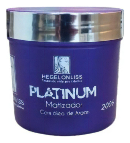 Hegelon Liss Platinum Com Óleo De Argan - Matizador 200g