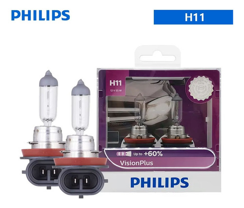 Lámparas Halógenas Originales Philips Vision Plus H11 12 V 5