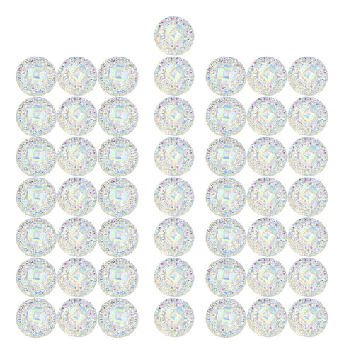 12 Mm Resina Ronda Rhinestone Adornos De Espalda Plana