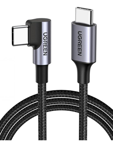 Cable Usb C Ugreen Carga Rápida 3a-60w Pd Angulo 90° 1 Metro