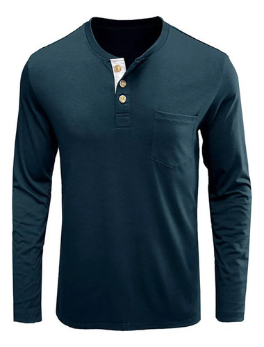 Sudadera De Hombre Con Cuello Redondo Color Liso
