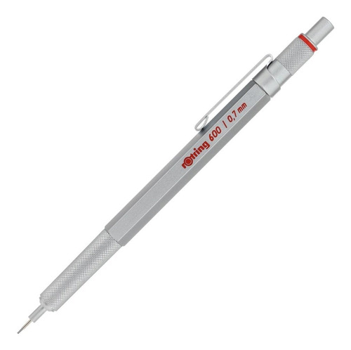 Portaminas 0.7mm Rotring 600 Series Silver Body 502617 