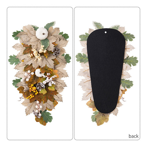 T Simulation Ratán Hoja De Arce Blanca Calabaza Navidad 9041