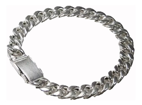 Pulsera Hombre Plata 925 Grumet Cubano 9 Mm 22 Cm