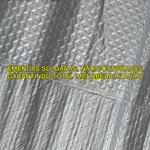 Capa Cobrir Carro Sedan Grande Forro Total Pr Impermeável Uv Cor Prateado