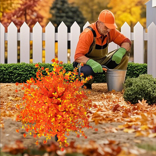 Artificiales Para Jardín, Con Estaca, Arbustos