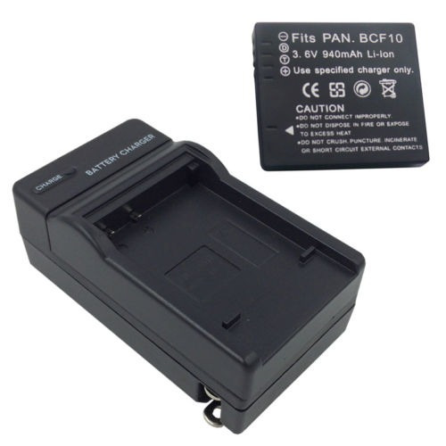 Dmw-bcf10 Batería Y Cargador Para Panasonic Lumix Dmc-fs6 Fs