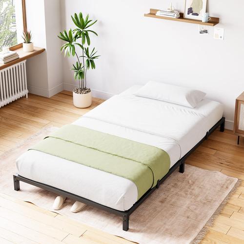 Base De Cama Individual 8 Pulgadas Sin Somier Plataforma Met