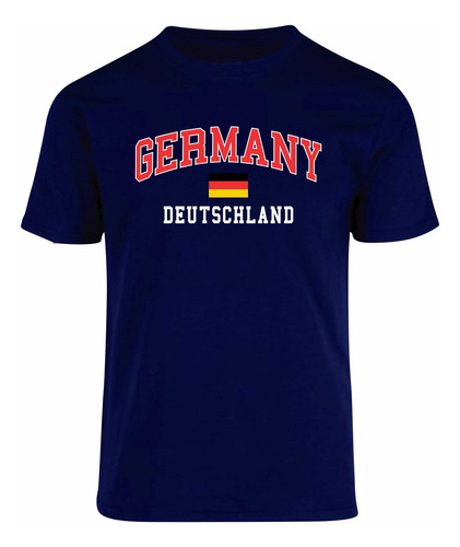 Playera Casual Diseño De Bandera Alemania Deutschland