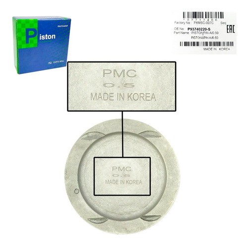 Imagen 5 de 6 de Pistones 0.20 Daewoo Nubira 1.6 1997 1998 1999 Original