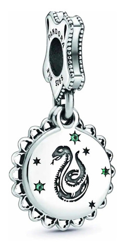 Dije Charm Medalla Slytherin Harry Potter Plata 925