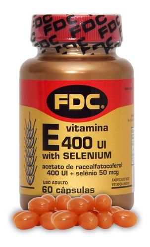 Fdc Vitamina E + Selenium 60 Cap Importado Usa