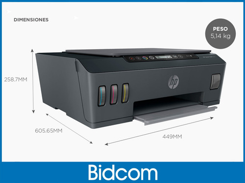 Impresora Multifuncion Hp Smart Tank 515 Continuo Color Wifi Color Negro