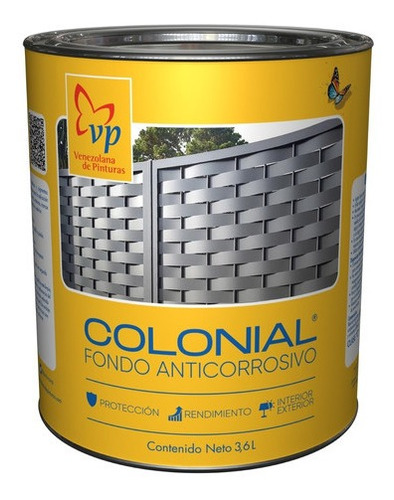 Fondo Anticorrosivo Colonial Blanco 1/4 Galón Vp Tipo C