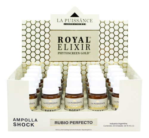 La Puissance Royal Elixir Kit X20 Ampollas Shock Rubio 3c