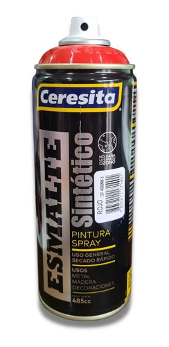 Spray Aerosol Ceresita Esm. Sintético Secado Rápido 440 C.c. Color Rojo