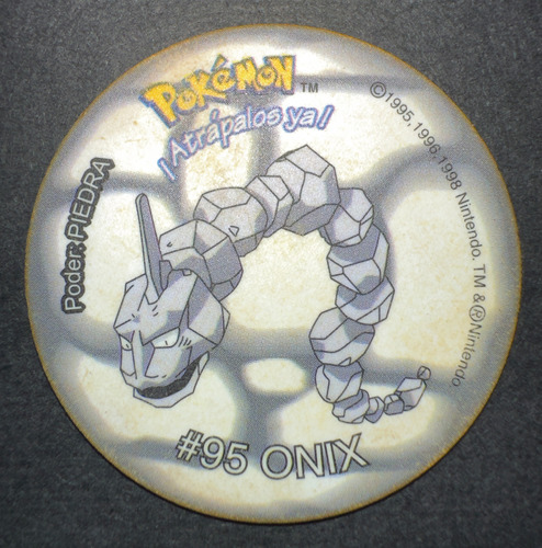 Taps 2 Pokemon De Frito Lay - #95 Onix - 1999 Original