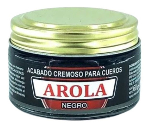Crema Arola Cera Pomada Cuero Incoloro/negra Lata 60 Cc