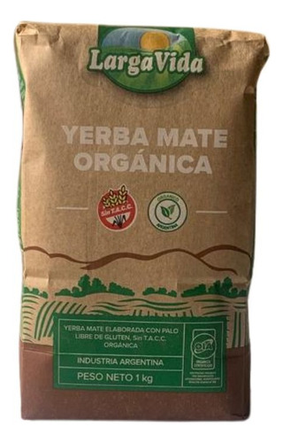 Yerba Mate Organica Larga Vida 1 Kg