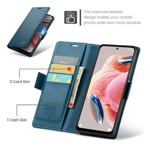 Funda De Piel Tipo Cartera Retro De Lujo Para Redmi Note 14