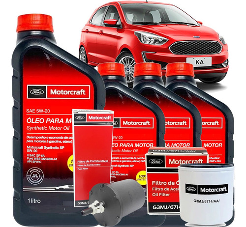 Kit Oleo Motorcraft 5w20 + Filtros - Ford Novo Ka 1.0 E 1.5