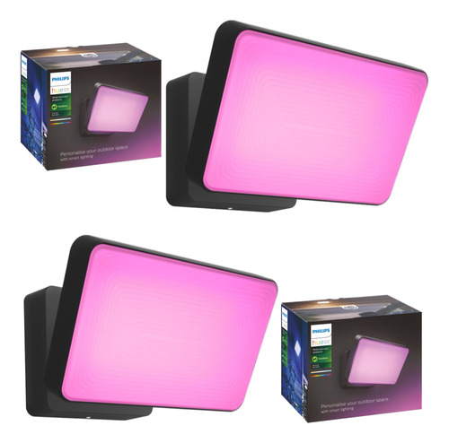 Set 2 Focos Proyector Area Philips Hue Discover Outdoor Rgb