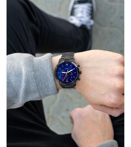 Reloj Fossil Fs5698 Neutra Metal - Hombre - Nuevo Y Original