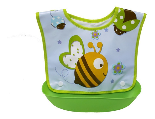 Babero Silicona Para Bebe Ajustable Diseños Surtidos Niños