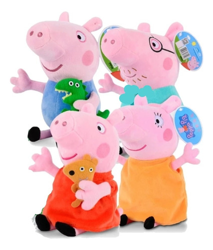 Peluches Peppa Pig Y Su Familia 25 Cm