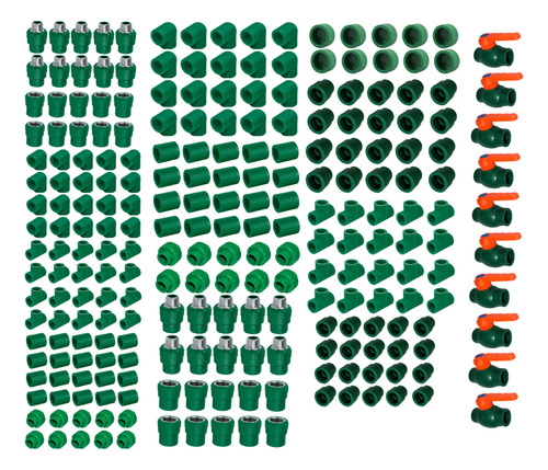 Kit 240 Pzas Codo Conector Tee Ppr Termofusion 3/4 Y 1/2