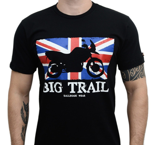 Camiseta Kallegari Big Trail Flag Bmw Triumph Honda
