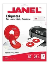 Comprar Etiquetas Para Cd Láser + Inkjet + Copiadoras C\u002F25 Hojas