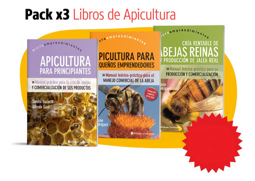 Pack Oferta 3 Libros De Apicultura - Microemprendimientos 