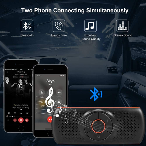 Netvip Altavoz Bluetooth Manos Libres Para Teléfono Celular,