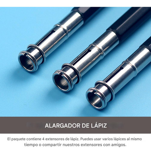 4 Soportes Alargadores Para Lápices Para Dibujar Y Para Estu