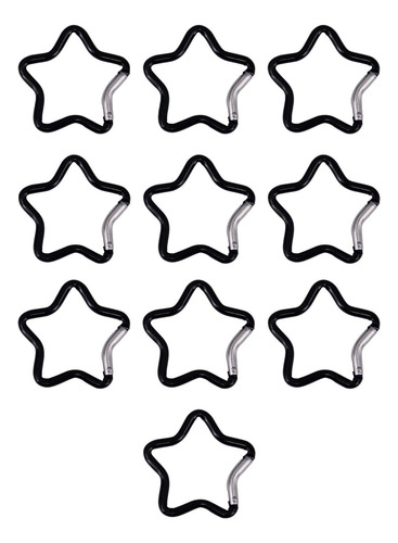 10 Clips Para Llavero Con Mosquetón En Forma De Estrella De