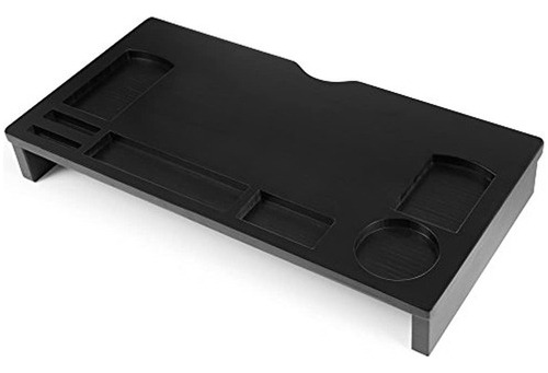 Songmics Bamboo Monitor Stand Riser Con Organizador De Almac