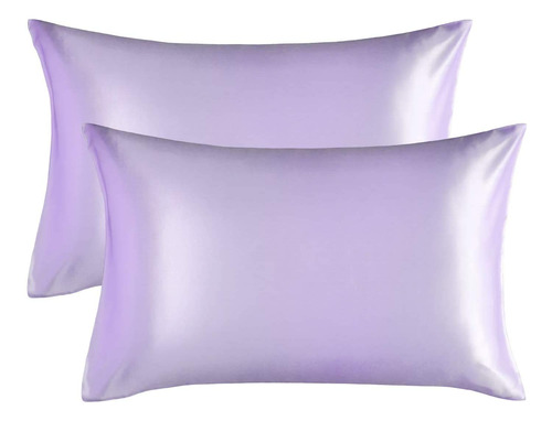 Funda De Almohada De Seda De Satén Tamaño Queen 51 X 76 Cm C