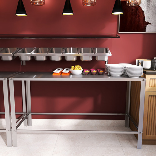 Condimentadora Com Tampa Inox De Mesa Pizzaria 6 Cubas