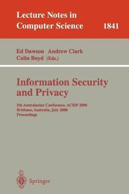 Libro Information Security And Privacy : 5th Australasian...