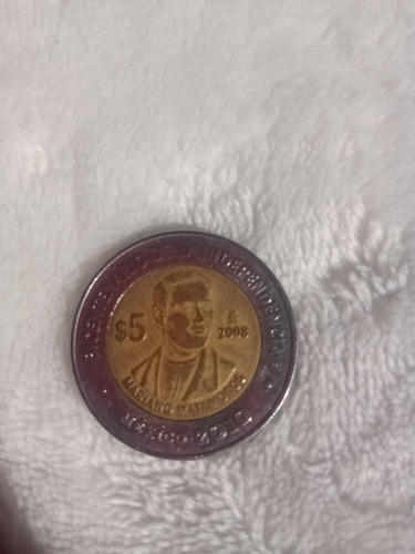 Moneda De $5 Pesos Bicentenario De La Independencia Mariano (Usado)