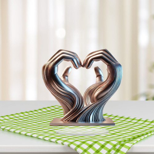 Decoración Acrílica De Manos En Forma De Corazón,