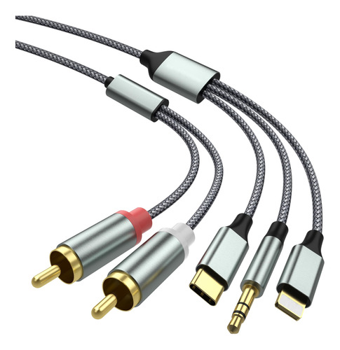 Adaptador Auxiliar De Audio Lightning A Rca, Cable Rca A 0..