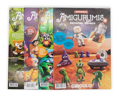 Kit 4 Apostilas Amigurumi Edições Exclusivas Círculo Crochê