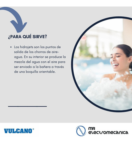 Jet Hidrojet Blanco Hidromasaje Pileta Vulcano 101100 X 5 Un