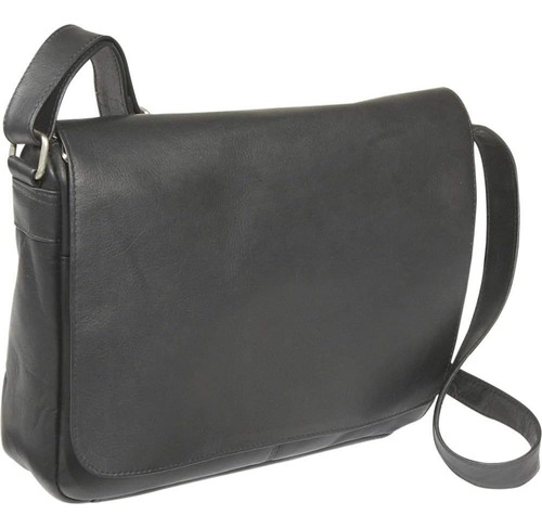 Bolso De Hombro Con Solapa Completa Le Donne, Negro