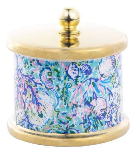 Lilly Pulitzer Soporte Para Anillos Con Tapa, Plato Decorati