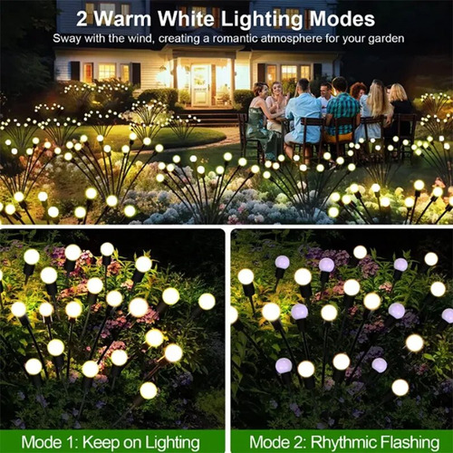 Luces Led Artificiales En Forma De Luciérnaga, 4 Piezas