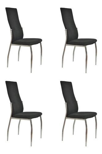 Silla Viena Minimalista Pack 4 Unid Chenille